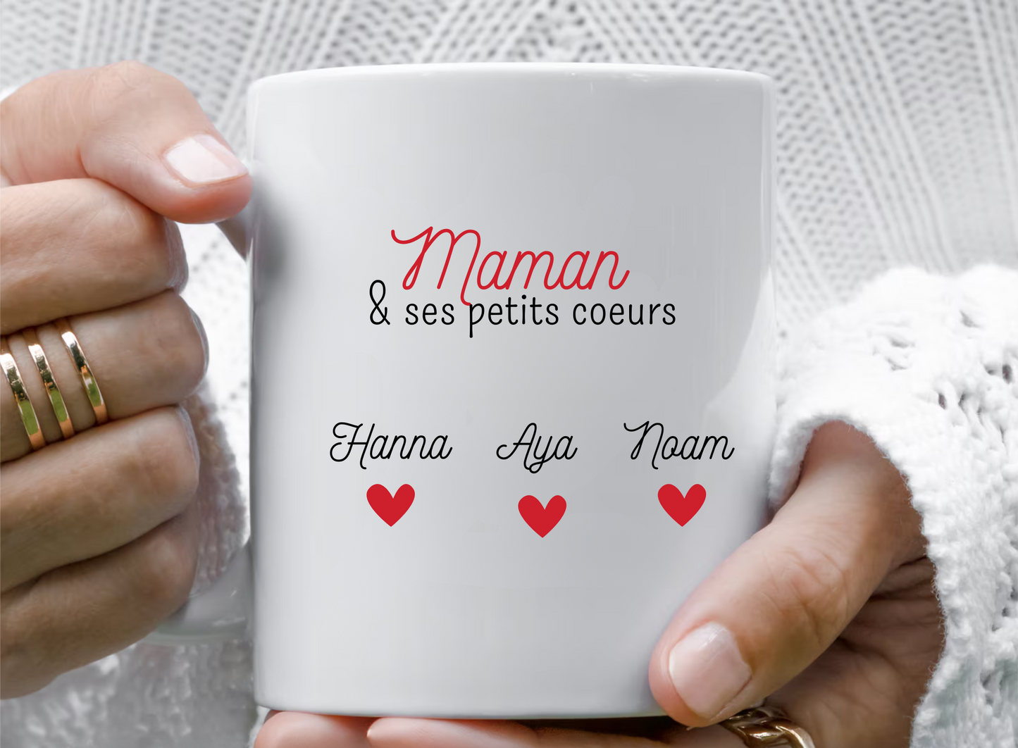Mug "Maman & ses petits coeurs"