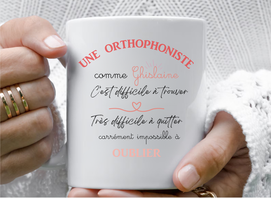 Mug Orthophoniste, Maîtresse...
