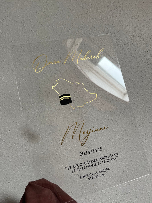 Plaque voyage Omra Hajj