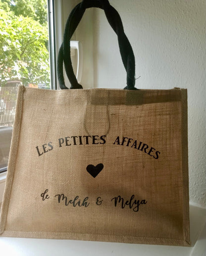 Sac en Jute "Les petites affaires de ♡"