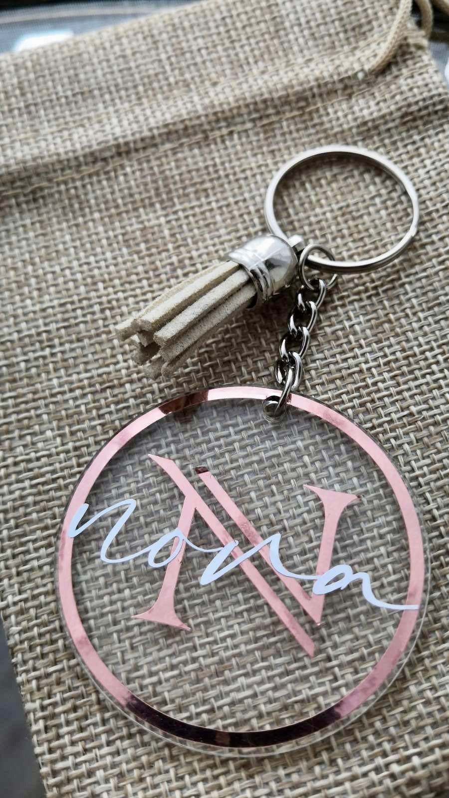 Porte clés initiale + prénom